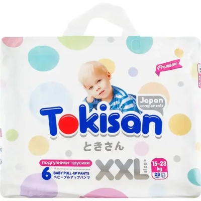 Подгузники-трусики TOKISAN 6 XXL 15-23 кг 28 шт.