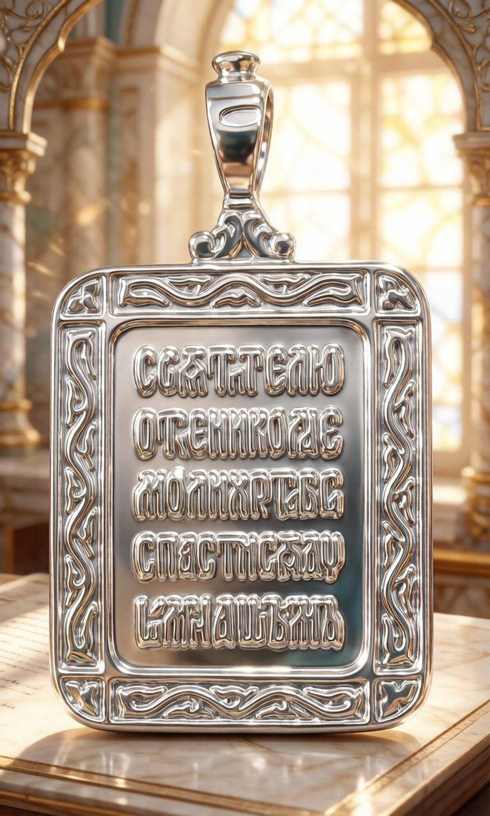 Ювелирная подвеска из серебра 925 пробы"Николай Чудотворец!