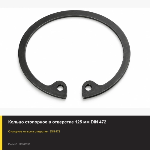 Кольцо стопорное в отверстие 125 мм DIN 472
