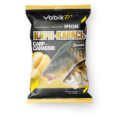 Прикормка Vabik Special Carp-Carassio Melon "Карп-Карась дыня" (желтая), 1кг