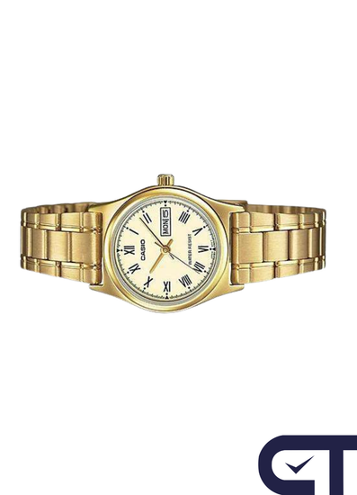 Casio LTP-V006G-9B — женские часы с датой и днём недели