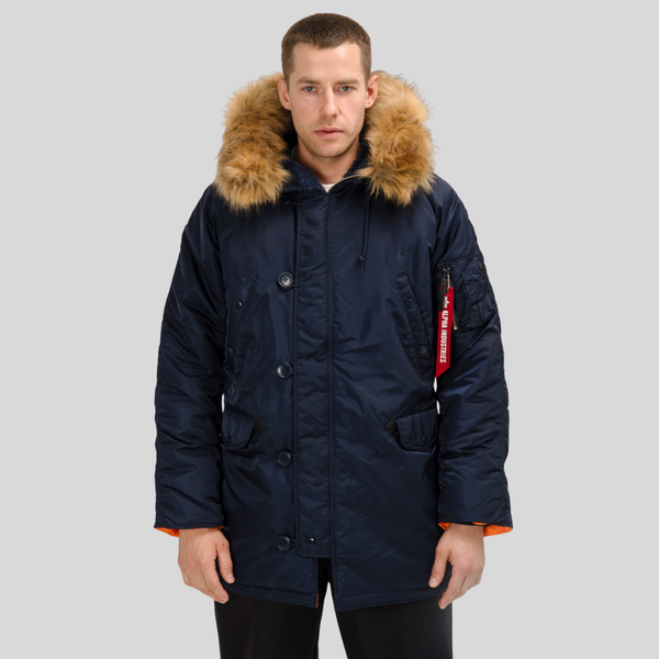 Парка Alpha Industries N-3B Slim Fit Replica Blue (Синяя)