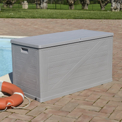Пластиковый сундук Toomax Multibox Wood 420 л grey