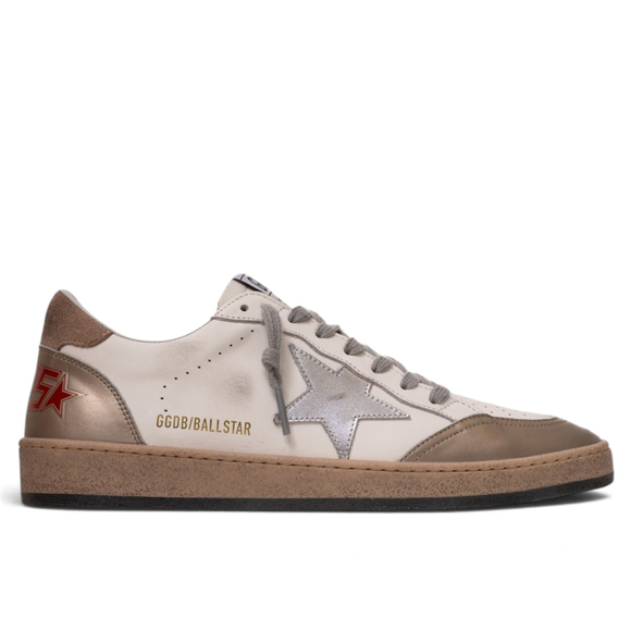 Women's Golden Goose Ball Star / Серебро звезда / золото нос