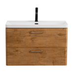 Подвесная тумба с раковиной Belbagno DUE, 80 см Rovere Nature DUE-800-2C-SO-RN-P + BB-8076-3-80