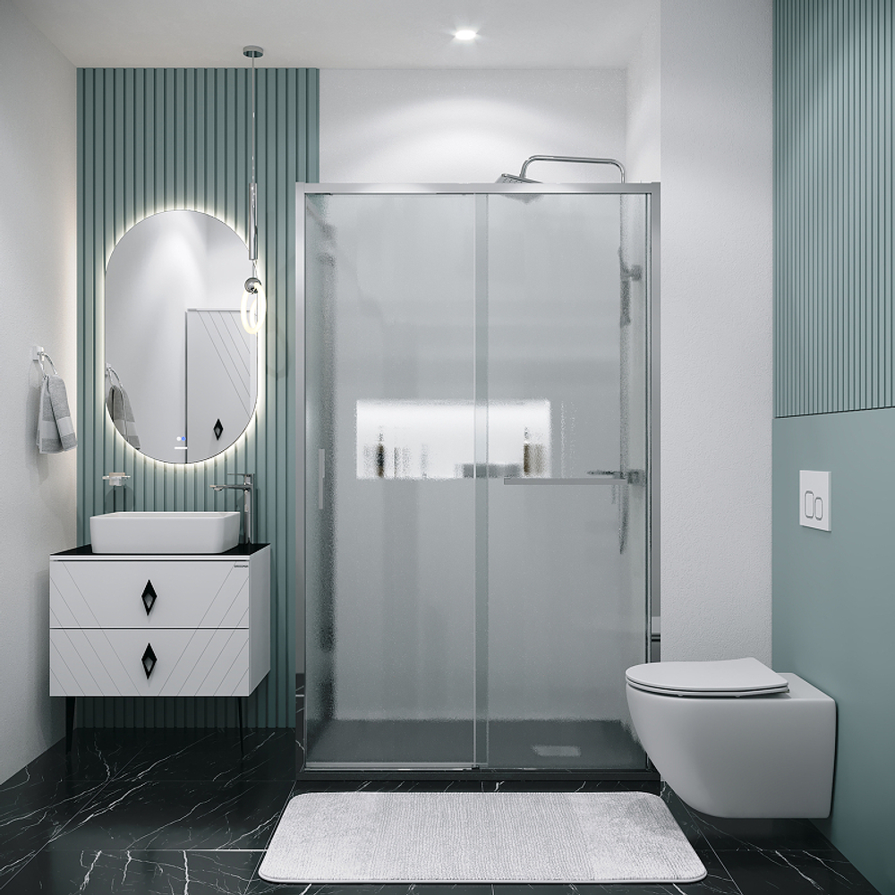 Душевой уголок Grossman Style 100х70 120.K33.05.1070.10.02 профиль Хром стекло шиншилла