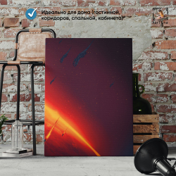 Картина на стену модульная Starfield, 150 см х 70 см