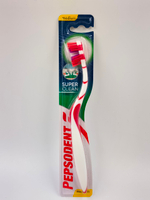 Зубная щетка Pepsodent Super Clean medium, средней жесткости, розовая/красная