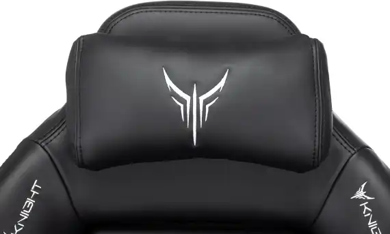 Кресло игровое Knight Master черный экокожа с подголов. крестов. металл