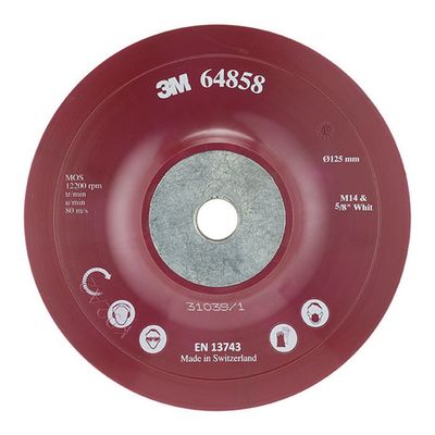 Оправка для фибровых кругов 3M™, 125 мм х 22 мм, плоская, M14, (64858)