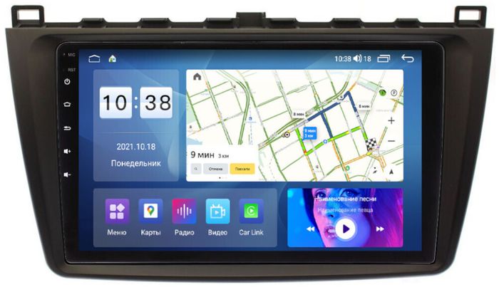 Магнитола для Mazda 6 2007-2012 (GH) - Parafar PF012LUX1XHD на Android 13, CarPlay, 4G SIM-слот
