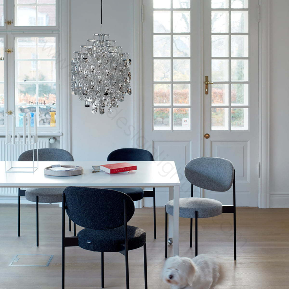 Pendant design lamp  Spiral SP01 by Verpan Panton (Silver)
