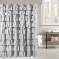 Шторка для ванной 180х180 Carnation Home Fashions Flounce Grey