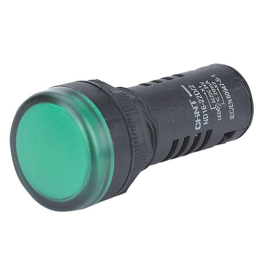 Индикатор ND16-22D/2C встр. резистор IP65 АС/DC12В (R) зел. CHINT 593945