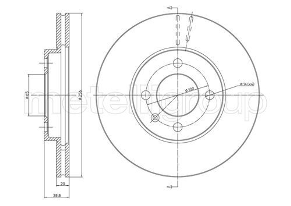 METELLI - 230230C-MEE - Brake Disc