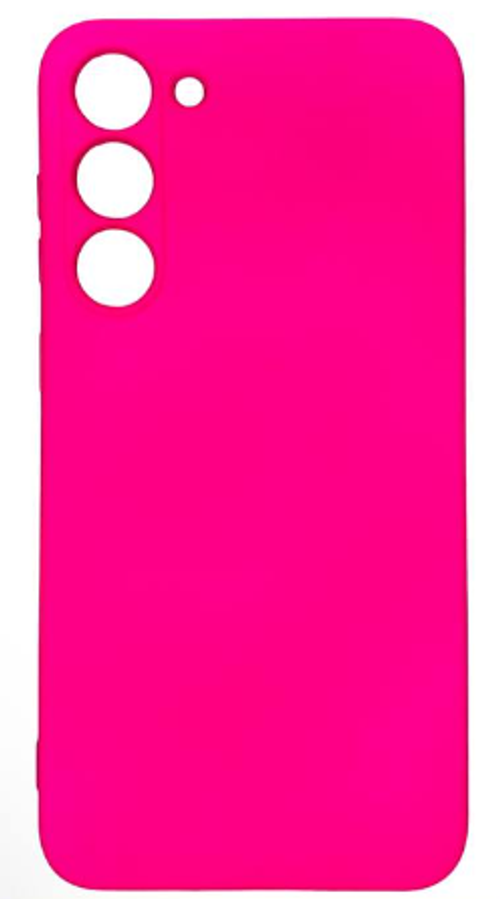 Накладка для Samsung Galaxy S23 Plus Silicone cover без логотипа кислотно-розовая