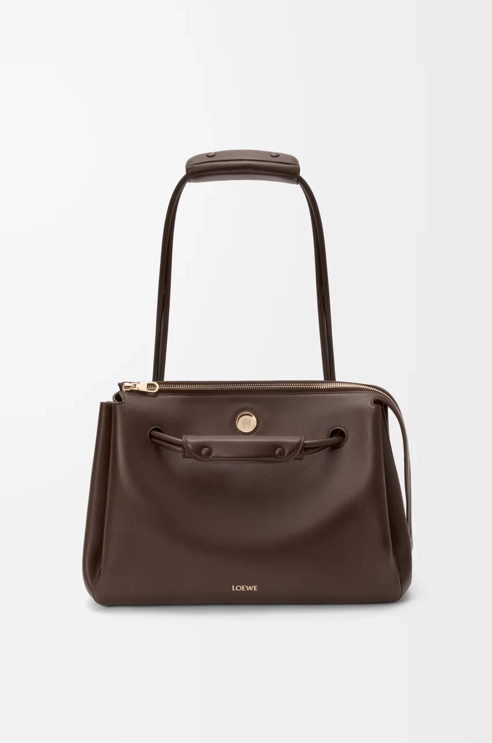 Loewe Большая сумка Madrid из мягкой телячьей кожи, темно-каштановый
