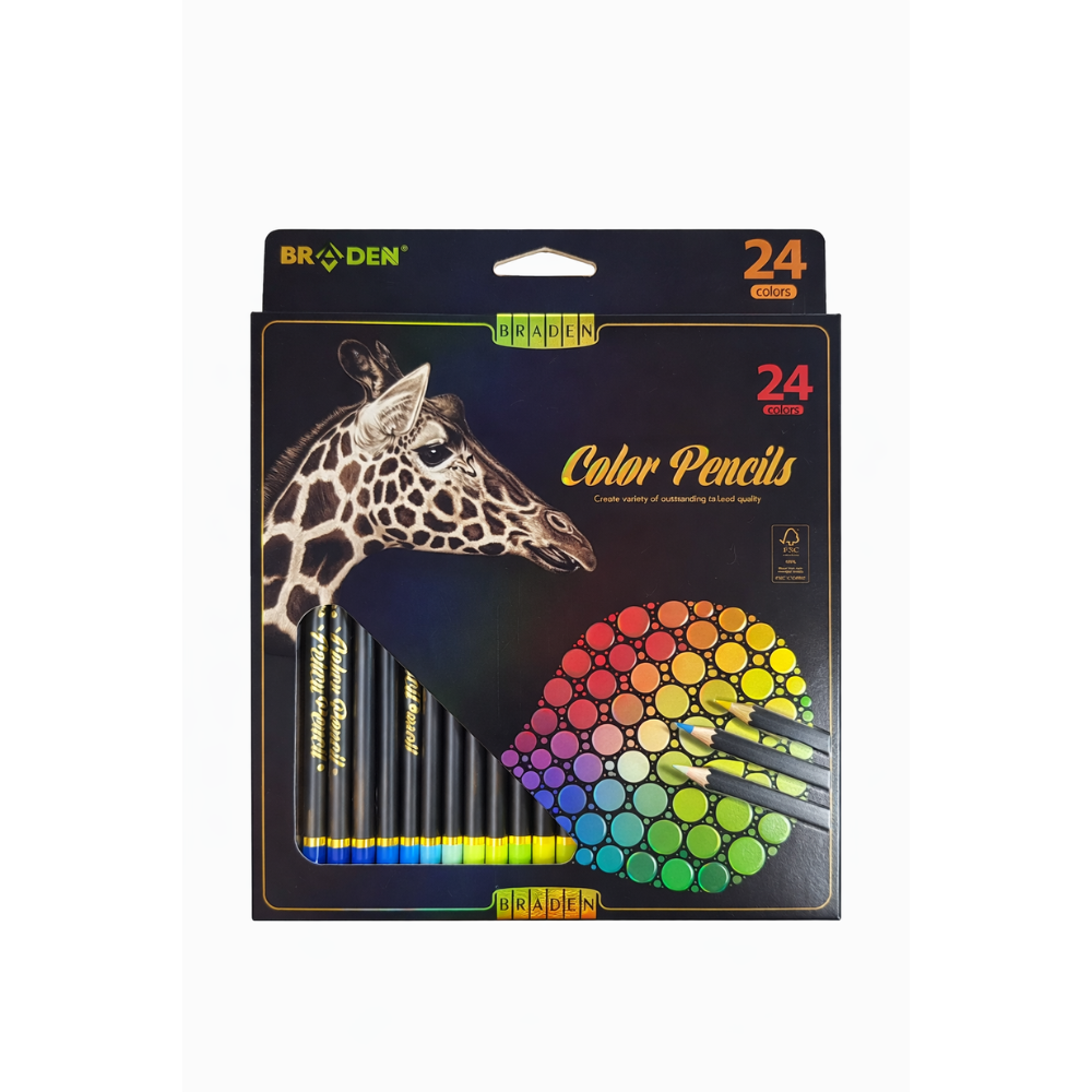 Цветные карандаши Broden Color Pencils 24 шт