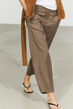 Massimo Dutti Костюмные брюки из меланжевой шерсти, цвет верблюжьей шерсти