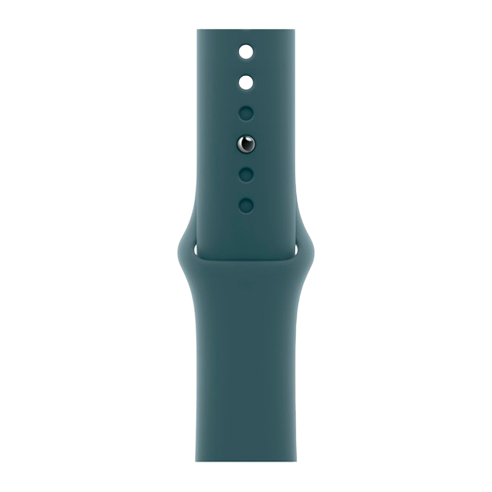 Умные часы Apple Watch Series 10 GPS, 46mm, Jet Black Aluminium Case with Sport Band M/L, Lake Green (Черный)