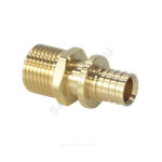 Муфта для PE-X труб аксиальная латунь Дн 16х1/2" НР РОС