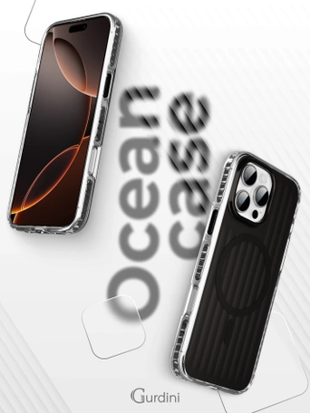 Чехол накладка iPhone 16 Pro Max 6.9" Gurdini Ocean Case (10) Metalic черный
