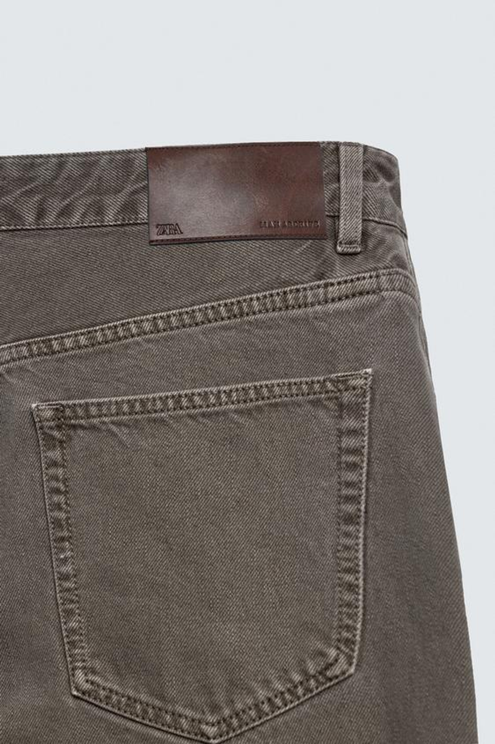ZARA ДЖИНСЫ STRAIGHT FIT, ЗЕЛЕНЫЙ/СЕРЫЙ