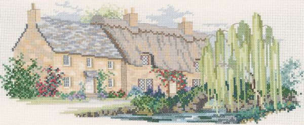 Набор для вышивания нитками Derwentwater Designs, Willowbrook Lane, 34х14 см