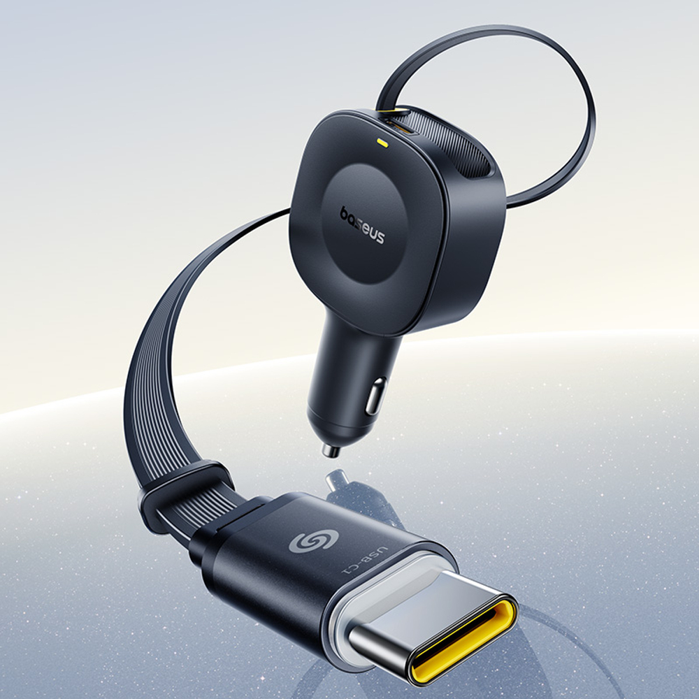 Автомобильная зарядка Baseus PrimeTrip VR2 C+Retractable C Cable 30W