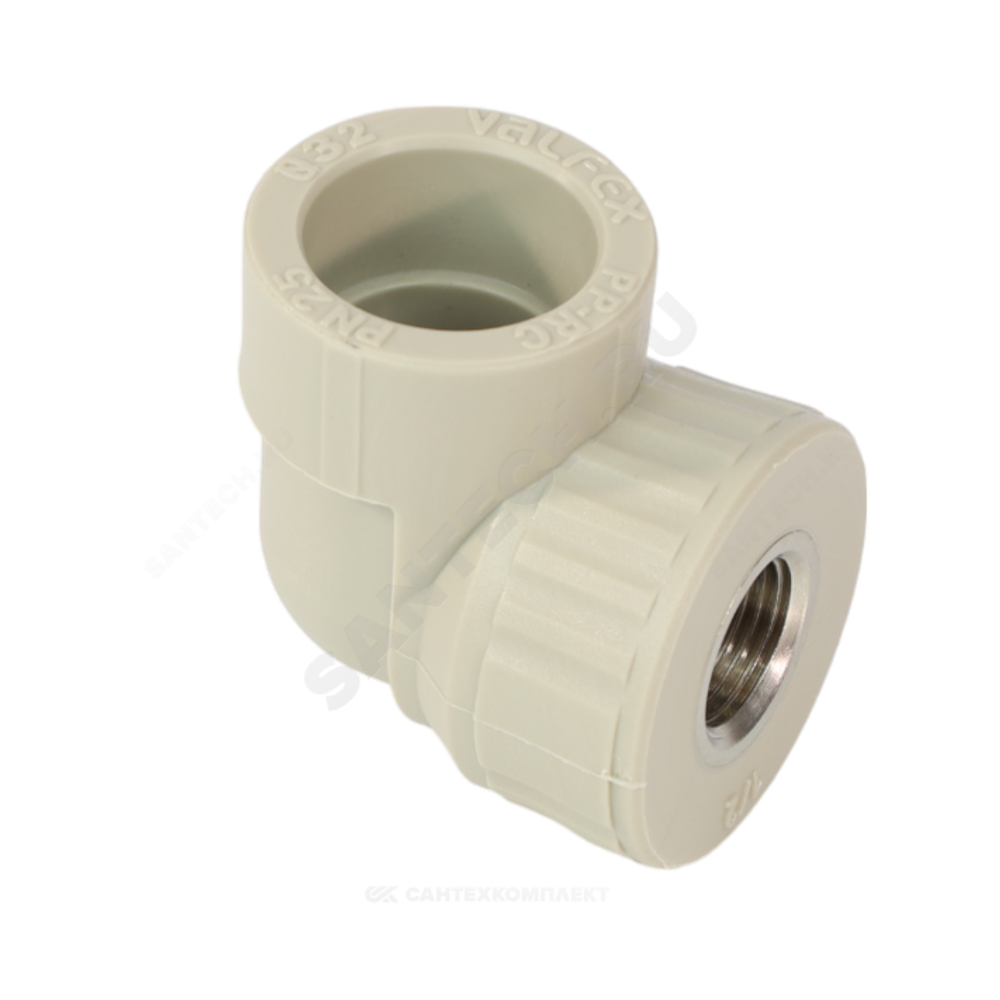 Угольник PP-R комбинированный серый Дн 25х1/2" ВР VALFEX 10125125Г