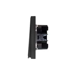 Переключатель проходной одноклавишный KRANZ Miele Strong Графит KR-78-0708-6