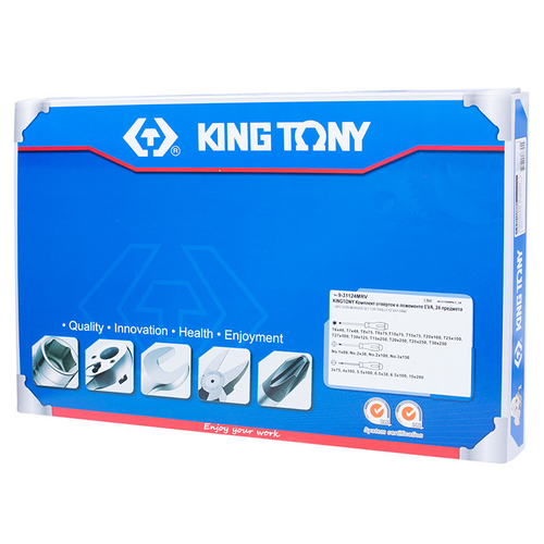 KING TONY (9-31124MRV) Набор отверток, ложемент, 24 предмета