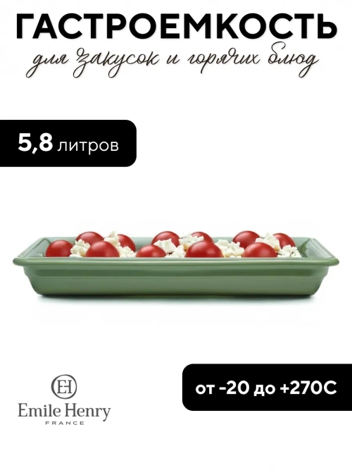 Гастроемкость "Emile Henry" матовая 5,8 л