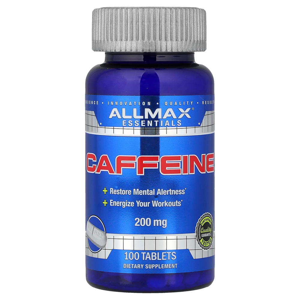 ALLMAX, Essentials, кофеин, 200 мг, 100 таблеток