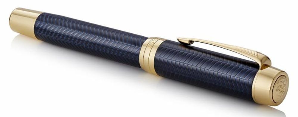 Перьевая ручка Parker Duofold F307 Prestige Centennial Blue Chevron (1931369)