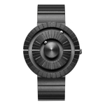 Funtime Quartz Movement Stainless Steel Strap Watch Men"s Watches Black Dial 50 meter Water Resistance