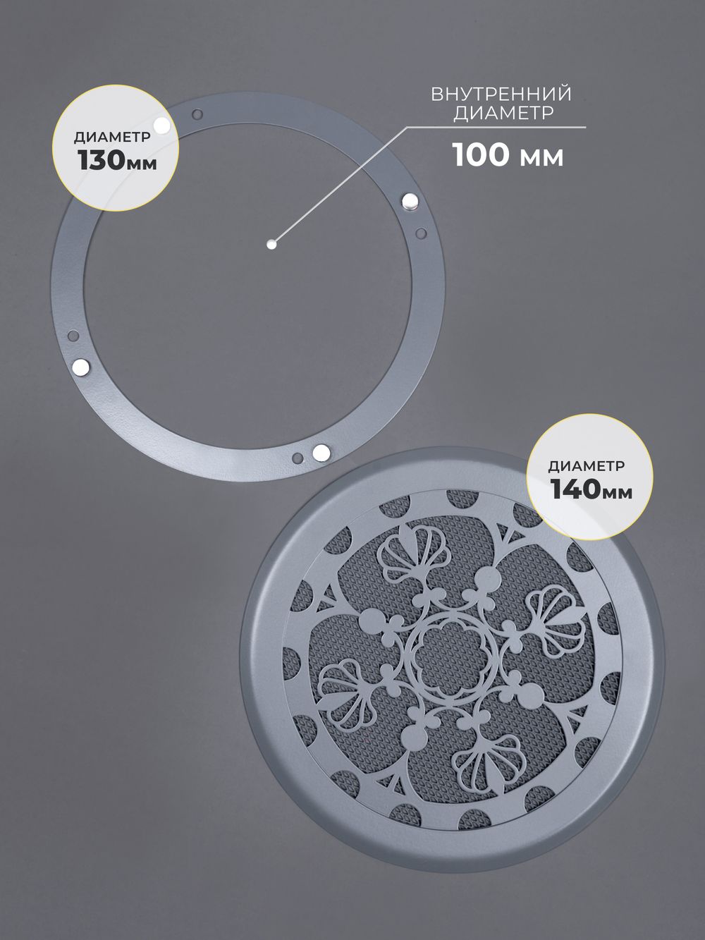 Вентиляционная Решетка КП ЛИА 100х100 Серый