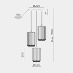 Подвесной светильник MODELUX ML.1398.3