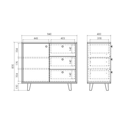 Комод TWIN TW029