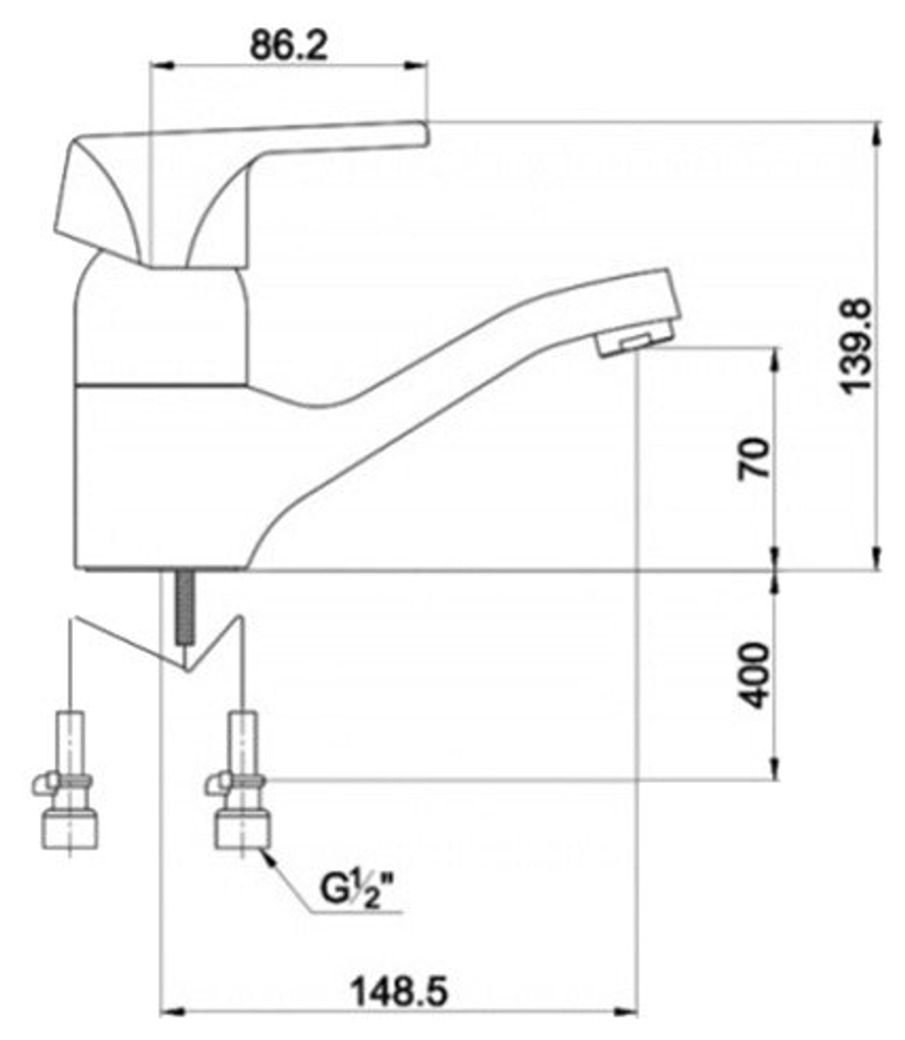 Смеситель для раковины Timo Nordic 0151-15F хром