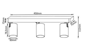 Накладной точечный светильник CLT 017CW3 L450 BL черный Invisia Crystal Lux