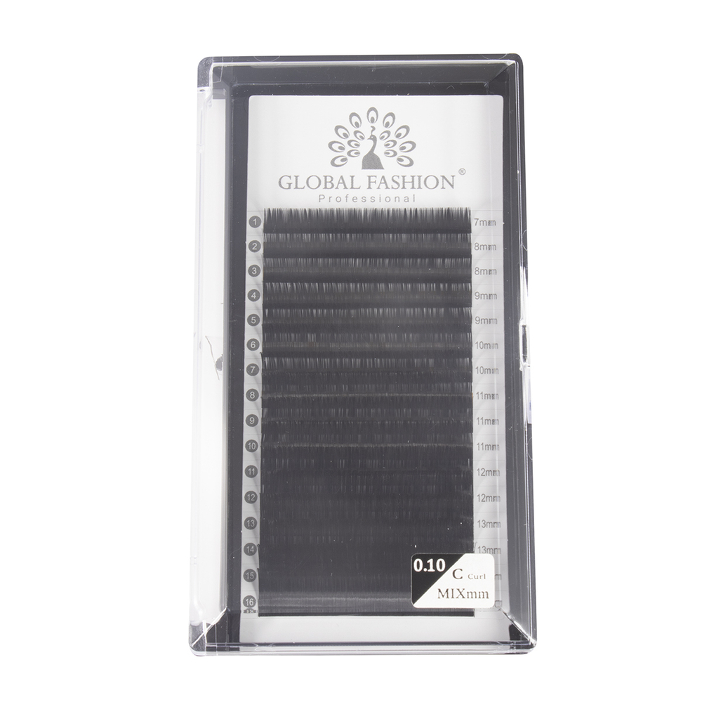 Набор ленточных ресниц Global Fashion Premium Lashes микс (7-15 мм) C 0.10