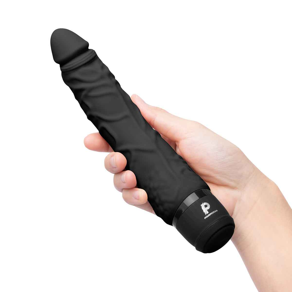 Универсальный черный вибромассажер 7" Realistic Vibrator