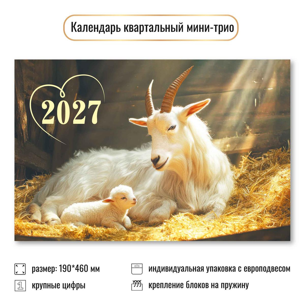Календарь мини-трио 2027 "Символ года" 9927 (Квадра)