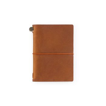Кожаный блокнот Traveler's Company 98х134 мм на резинке Camel (15194-006)