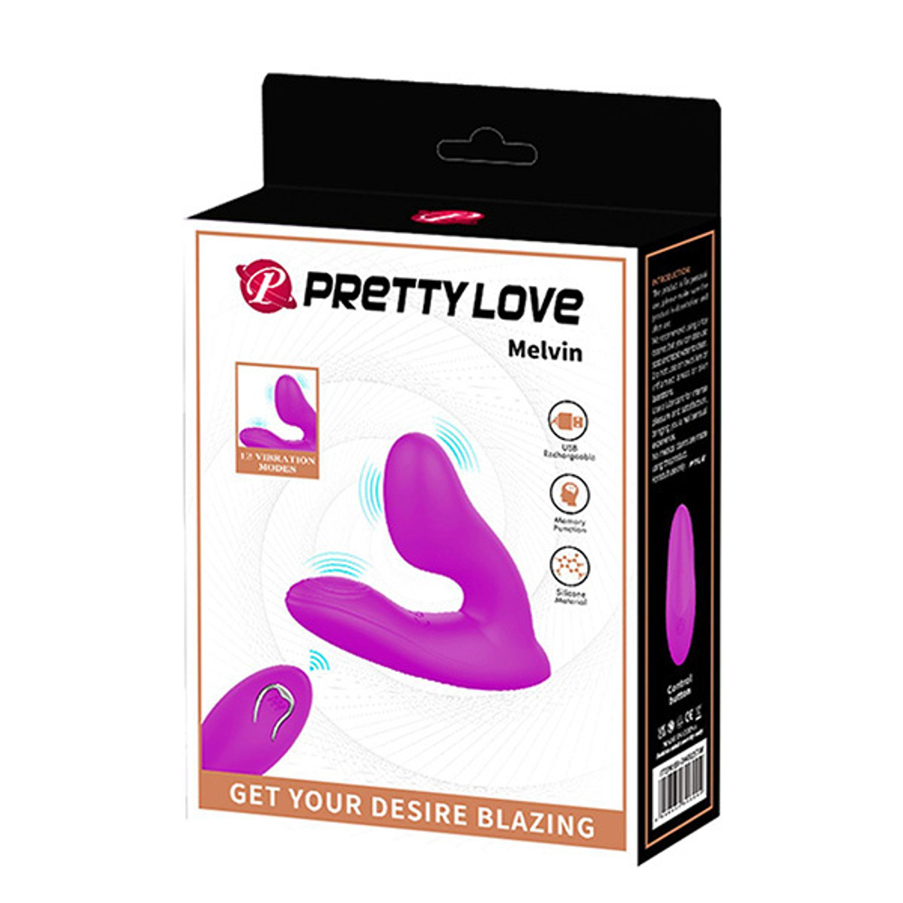 Лиловый вибростимулятор G-точки Pretty Love Melvin BI-040157W