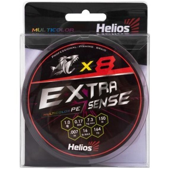Шнур Helios Extrasense X8 PE Multicolor 150m   1/16LB 0.17mm (HS-ES-X8-1/16LB)