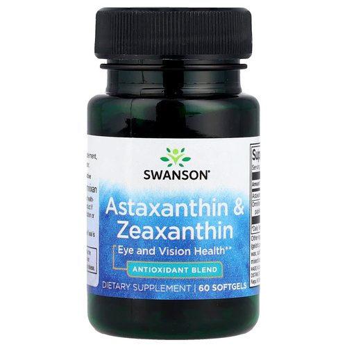 Swanson Vitamins, Астаксантин и зеаксантин, 60 мягких таблеток