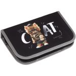 Пенал 1 отделение, 200*130 ArtSpace "Cat", две откидные секции, ткань
