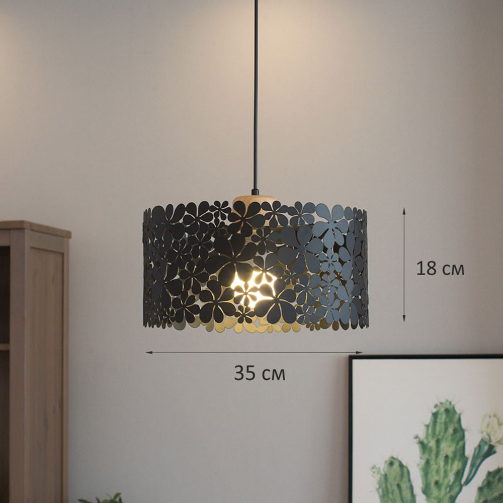 Подвесной светильник Home Light Астерия MMD-LED A037-1xE27 черный